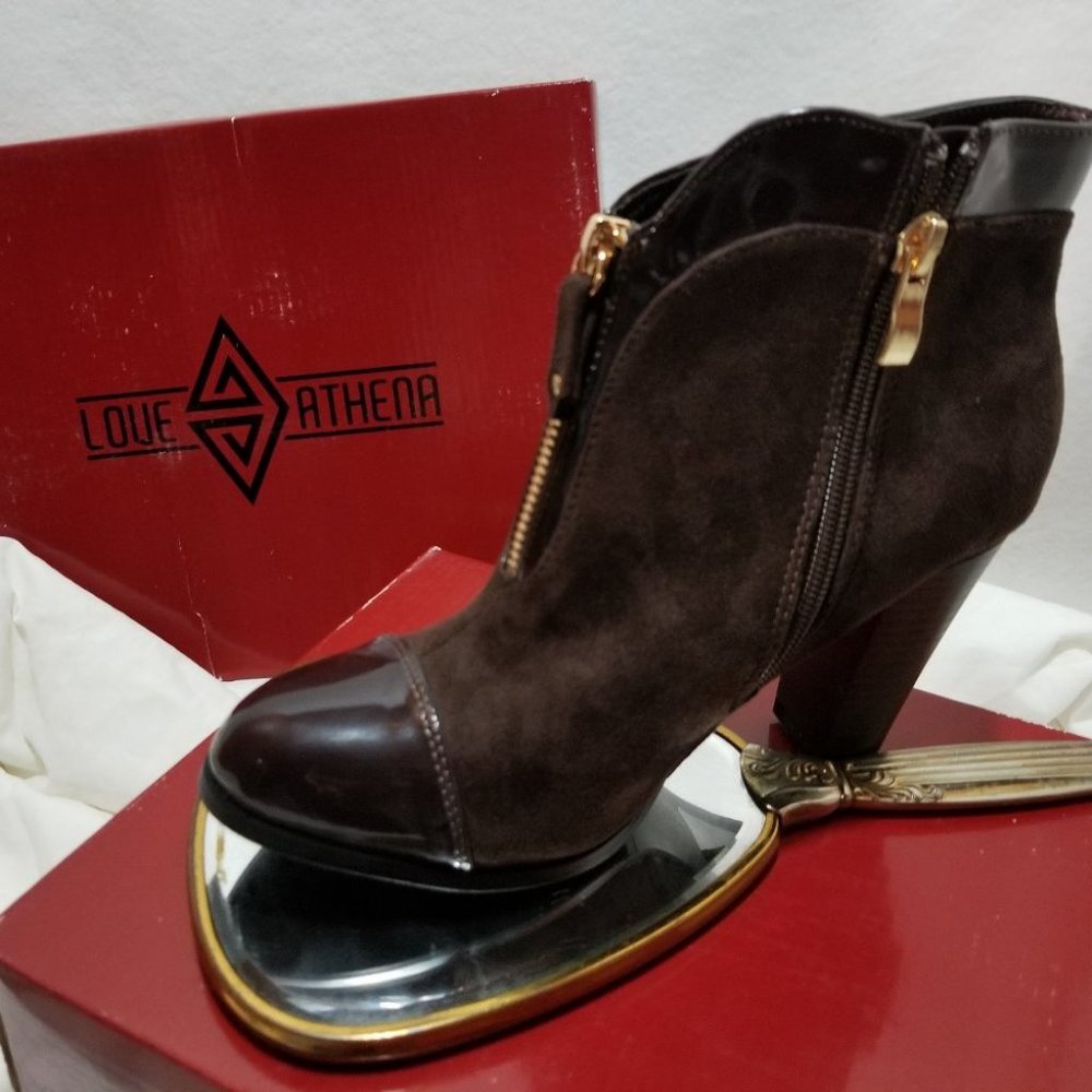 Womens Athena Ankle Boots Booties Size 6.5 Brown